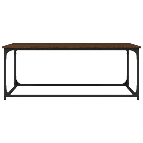 Salontafel 102x50x40 cm bewerkt hout en ijzer bruin eikenkleur MeubelReus