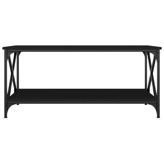 Salontafel 100x50x45 cm bewerkt hout en ijzer zwart MeubelReus