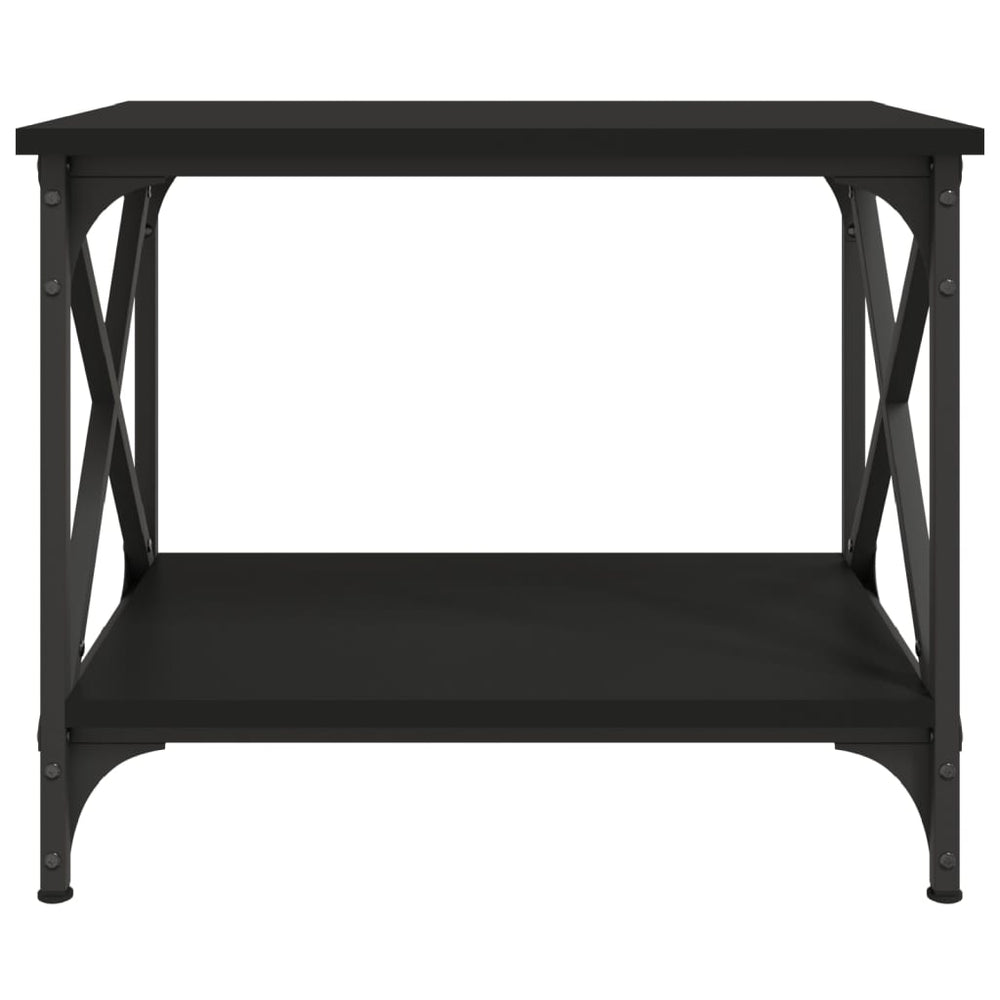 Bijzettafel 55x38x45 cm bewerkt hout zwart MeubelReus