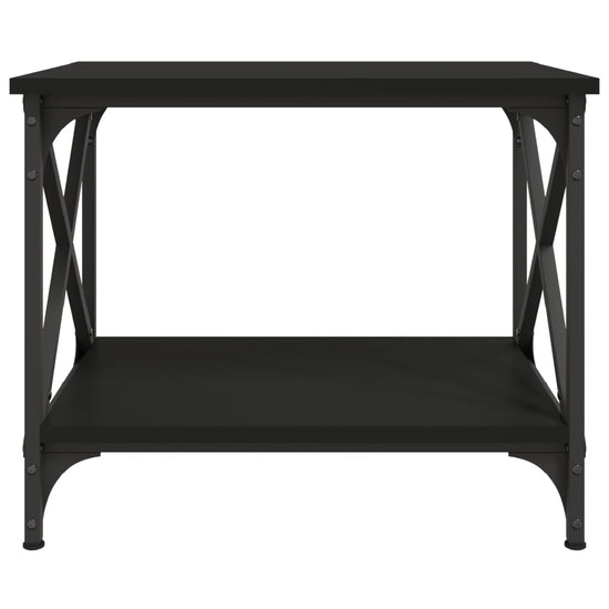 Bijzettafel 55x38x45 cm bewerkt hout zwart MeubelReus
