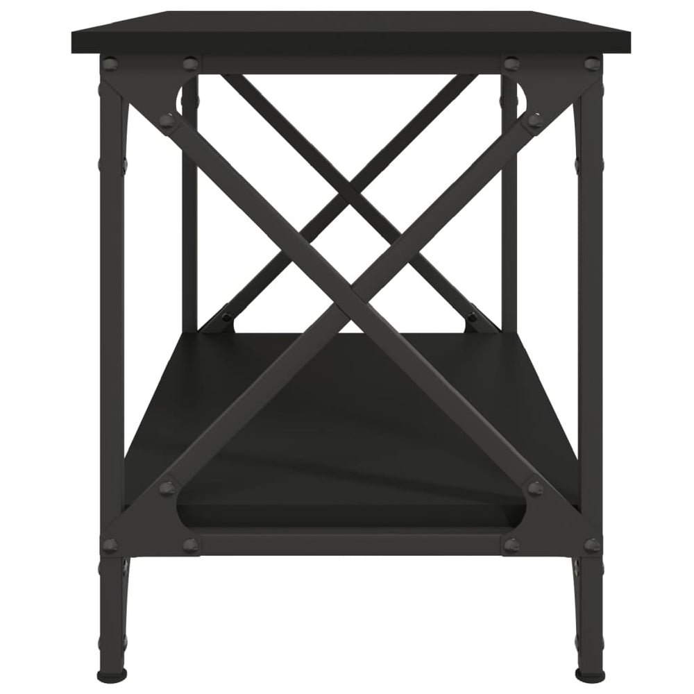 Bijzettafel 55x38x45 cm bewerkt hout zwart MeubelReus