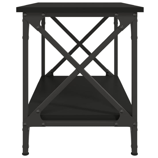 Bijzettafel 55x38x45 cm bewerkt hout zwart MeubelReus