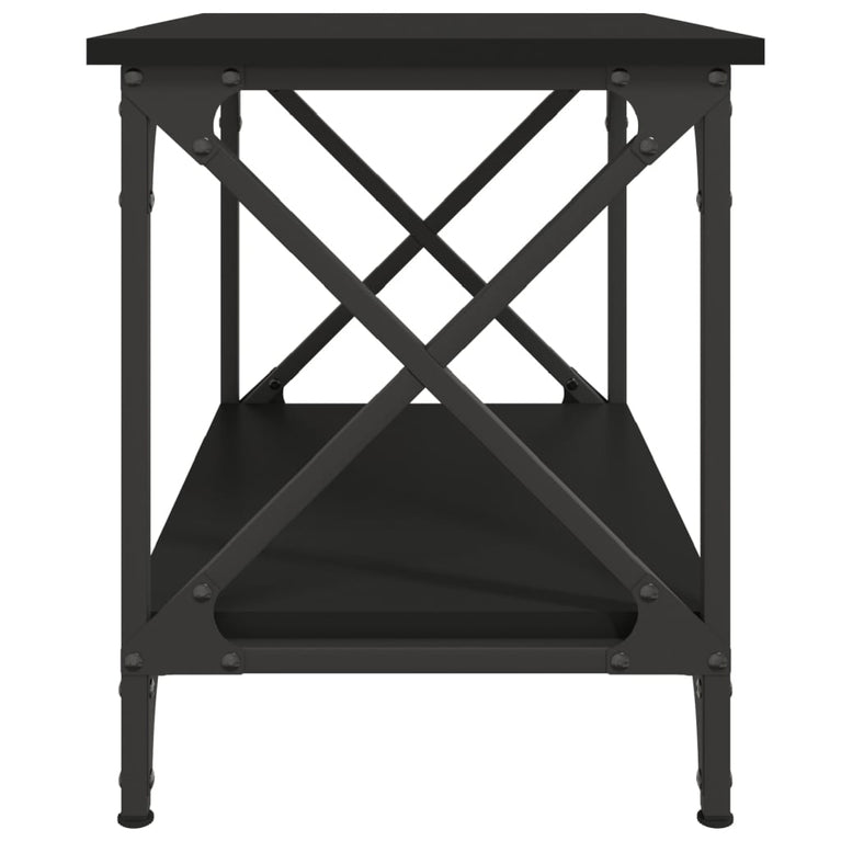 Bijzettafel 55x38x45 cm bewerkt hout zwart MeubelReus