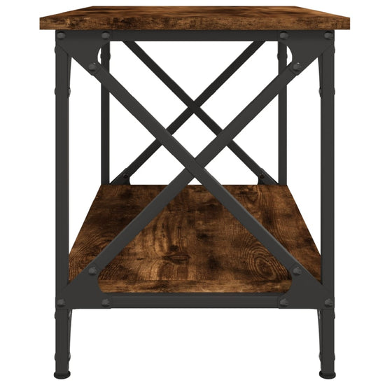 Bijzettafel 55x38x45 cm bewerkt hout gerookt eikenkleurig MeubelReus
