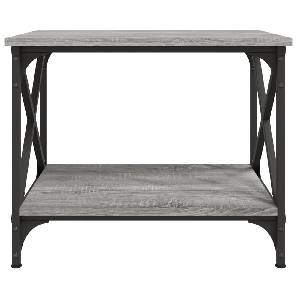 Bijzettafel 55x38x45 cm bewerkt hout grijs sonoma eikenkleurig MeubelReus