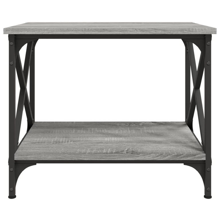 Bijzettafel 55x38x45 cm bewerkt hout grijs sonoma eikenkleurig MeubelReus