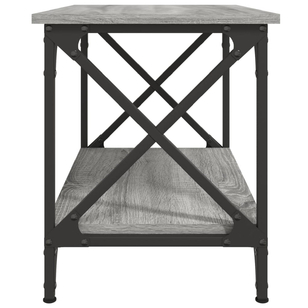 Bijzettafel 55x38x45 cm bewerkt hout grijs sonoma eikenkleurig MeubelReus