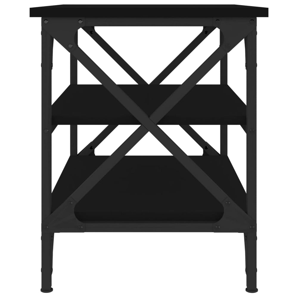 Bijzettafel 55x38x45 cm bewerkt hout zwart MeubelReus