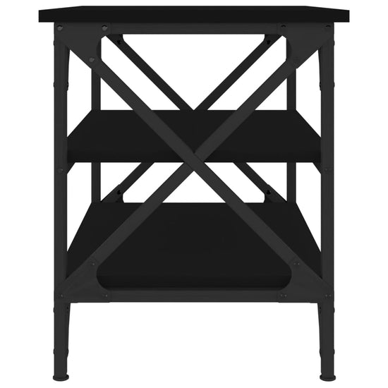 Bijzettafel 55x38x45 cm bewerkt hout zwart MeubelReus