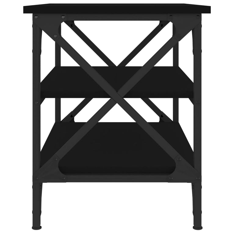 Bijzettafel 55x38x45 cm bewerkt hout zwart MeubelReus