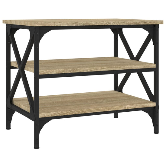 Bijzettafel 55x38x45 cm bewerkt hout sonoma eikenkleurig MeubelReus