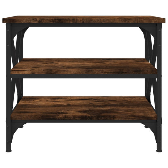Bijzettafel 55x38x45 cm bewerkt hout gerookt eikenkleurig MeubelReus