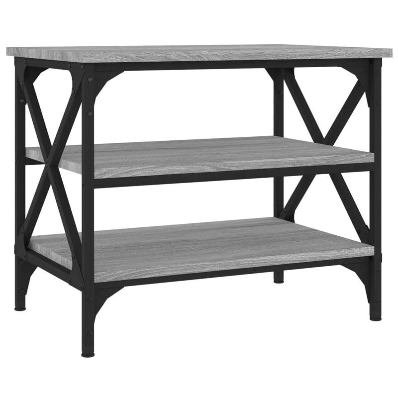 Bijzettafel 55x38x45 cm bewerkt hout grijs sonoma eikenkleurig MeubelReus
