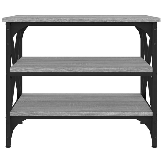 Bijzettafel 55x38x45 cm bewerkt hout grijs sonoma eikenkleurig MeubelReus