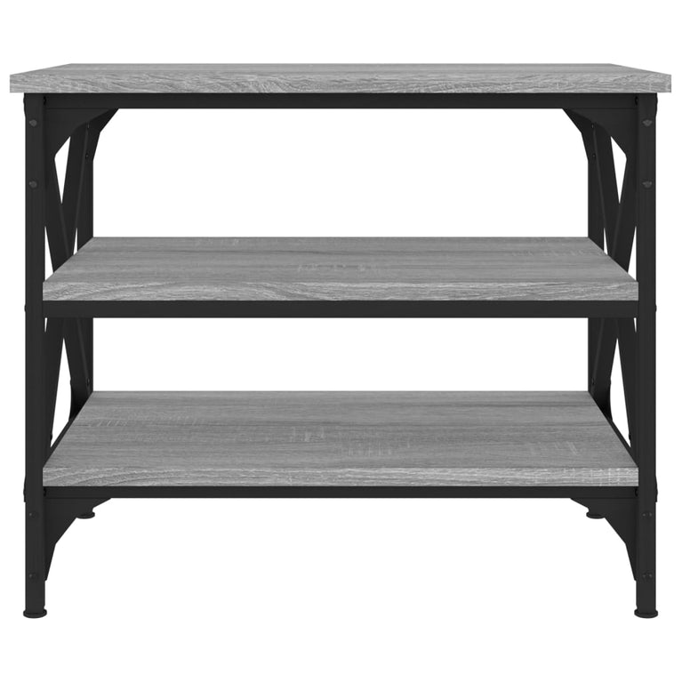 Bijzettafel 55x38x45 cm bewerkt hout grijs sonoma eikenkleurig MeubelReus