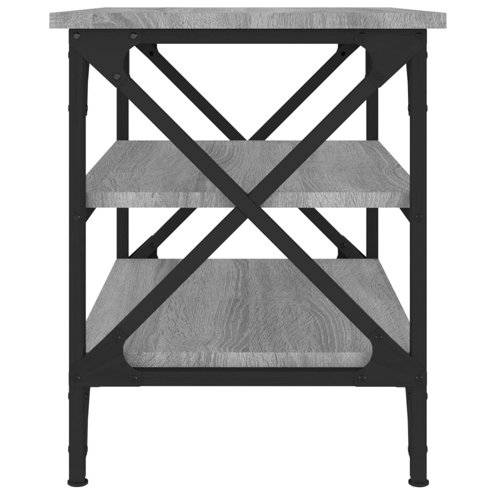 Bijzettafel 55x38x45 cm bewerkt hout grijs sonoma eikenkleurig MeubelReus
