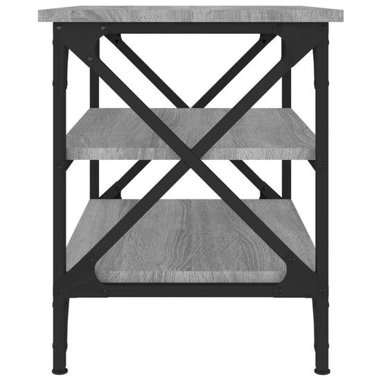 Bijzettafel 55x38x45 cm bewerkt hout grijs sonoma eikenkleurig MeubelReus