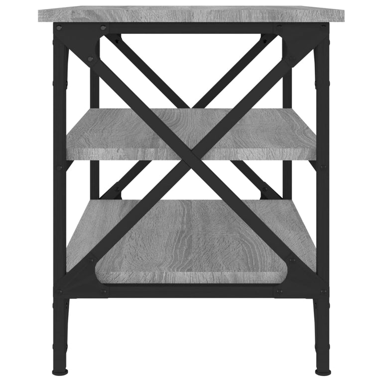 Bijzettafel 55x38x45 cm bewerkt hout grijs sonoma eikenkleurig MeubelReus
