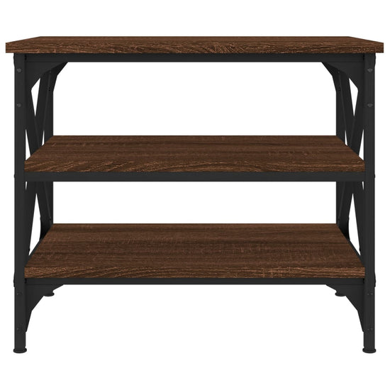 Bijzettafel 55x38x45 cm bewerkt hout bruin eikenkleur MeubelReus