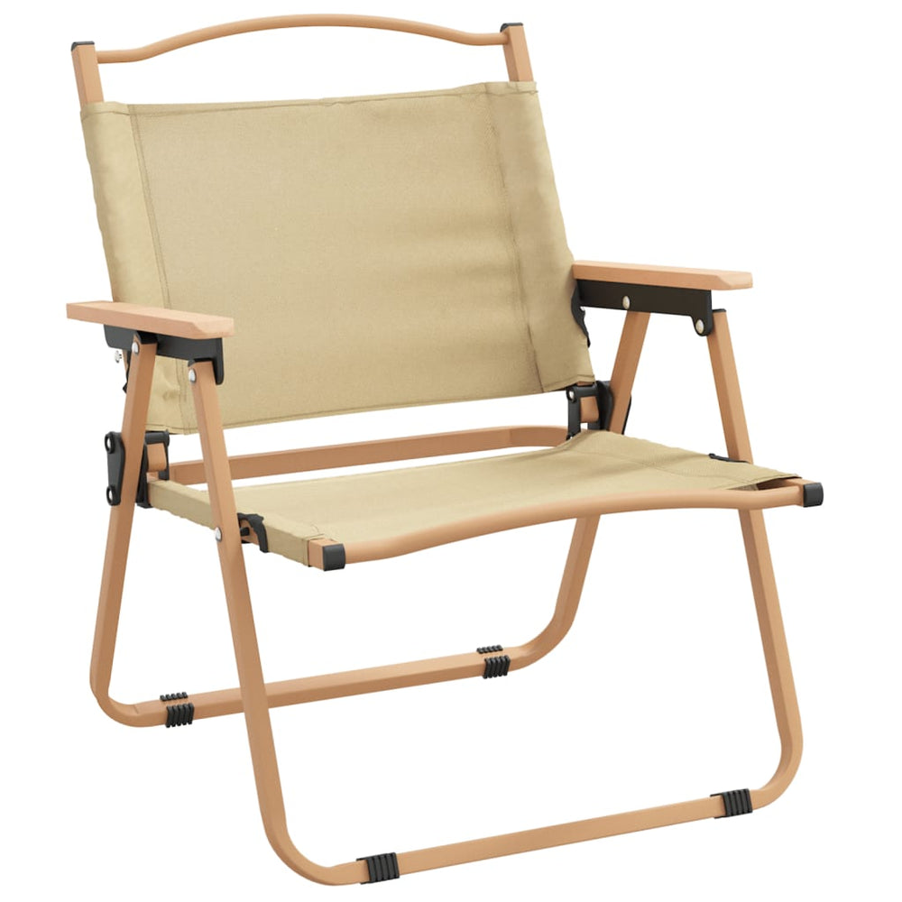 Campingstoelen 2 st 54x43x59 cm oxford stof beige MeubelReus