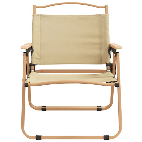 Campingstoelen 2 st 54x43x59 cm oxford stof beige MeubelReus