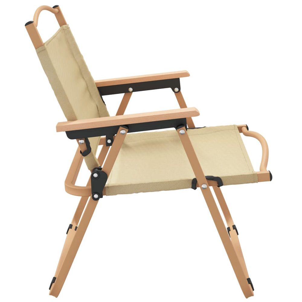 Campingstoelen 2 st 54x43x59 cm oxford stof beige MeubelReus