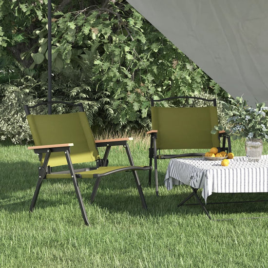 Campingstoelen 2 st 54x43x59 cm oxford stof groen MeubelReus