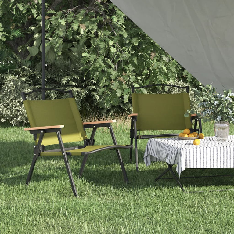 Campingstoelen 2 st 54x43x59 cm oxford stof groen MeubelReus