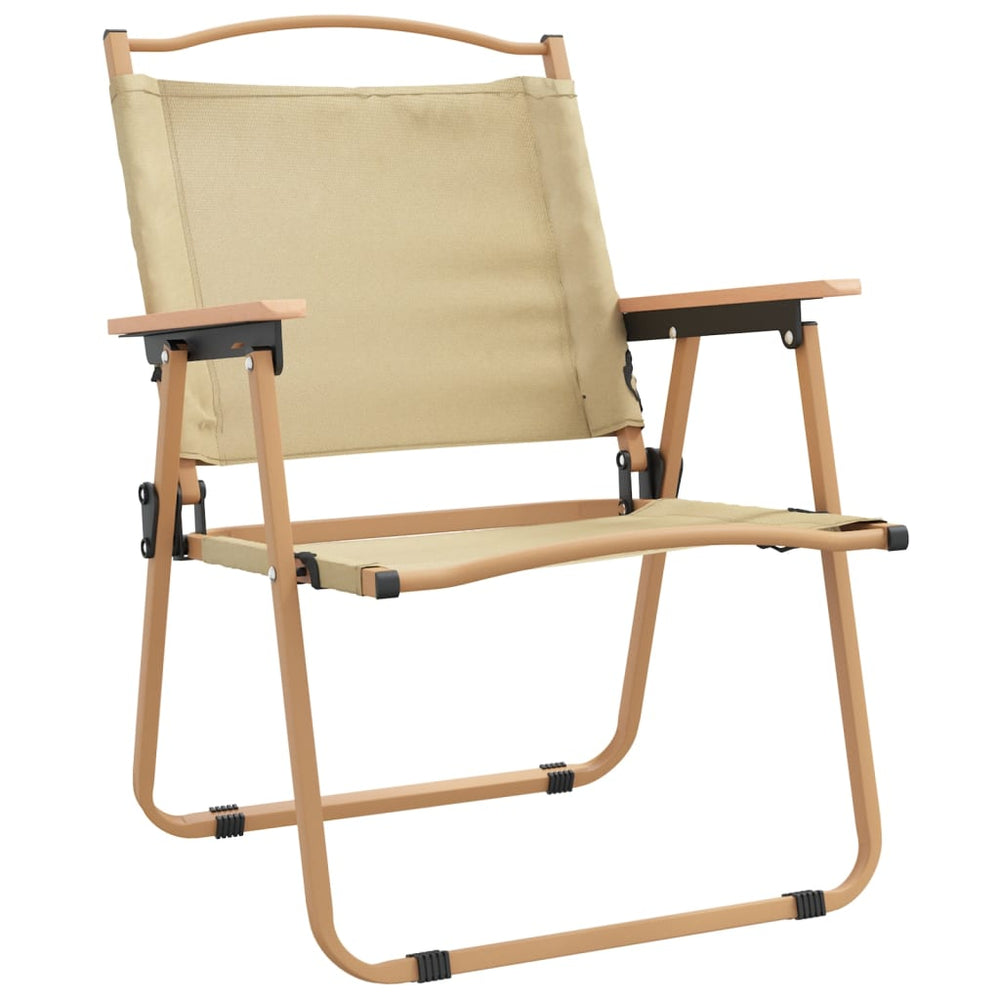 Campingstoelen 2 st 54x55x78 cm oxford stof beige MeubelReus