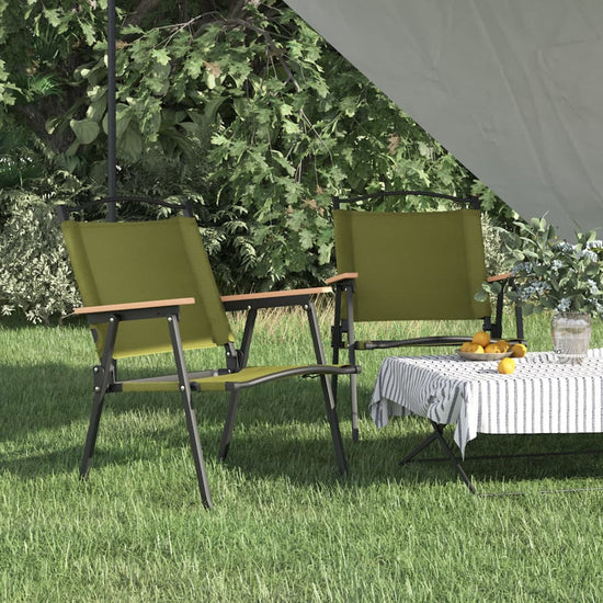 Campingstoelen 2 st 54x55x78 cm oxford stof groen MeubelReus