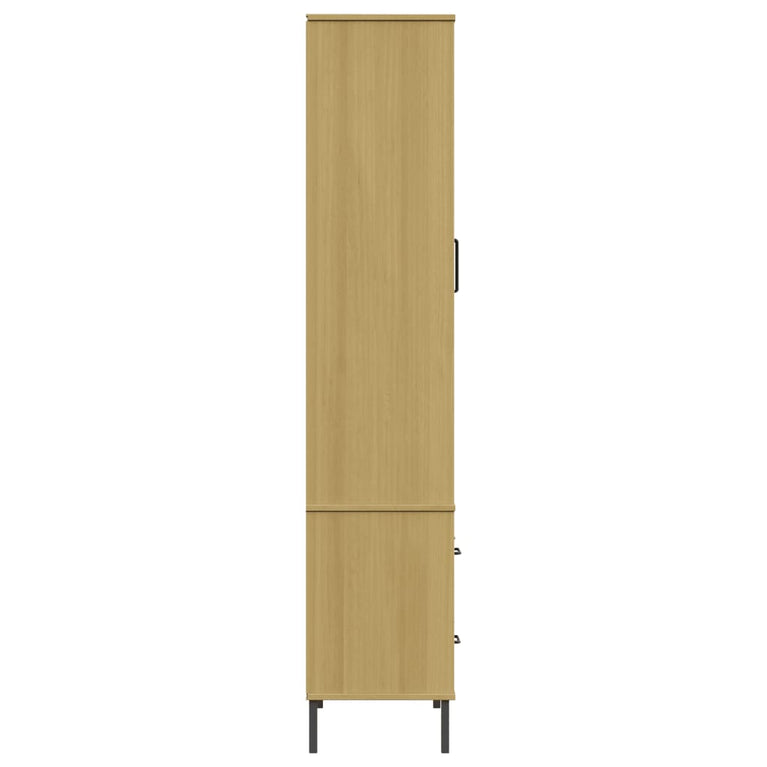 Boekenkast met metalen poten OSLO 85x35x172,5 cm hout bruin MeubelReus