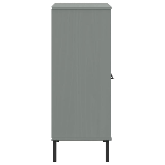 Boekenkast met metalen poten OSLO 90x35x90,5 cm hout grijs MeubelReus