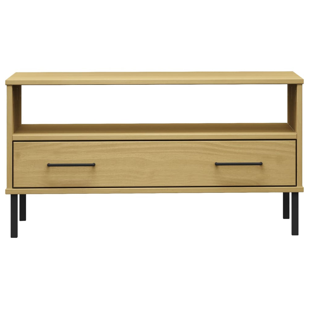 Salontafel met metalen poten OSLO 85x50x45 cm hout bruin MeubelReus