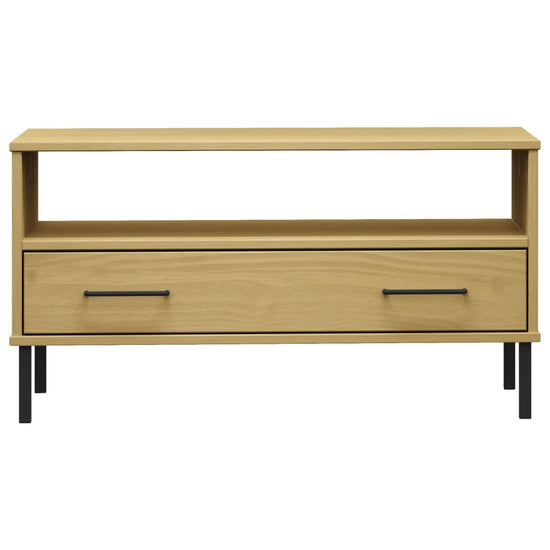 Salontafel met metalen poten OSLO 85x50x45 cm hout bruin MeubelReus