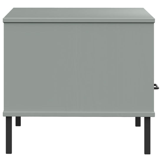 Salontafel met metalen poten OSLO 85x50x45 cm hout grijs MeubelReus