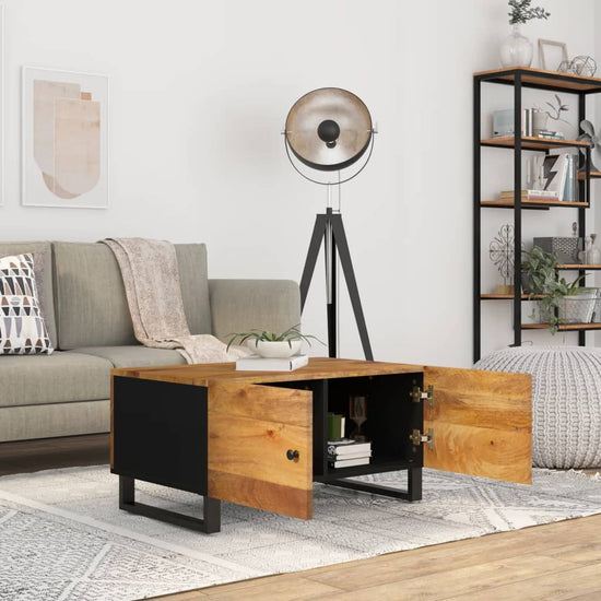 Salontafel 80x50x40 cm massief mangohout en bewerkt hout MeubelReus