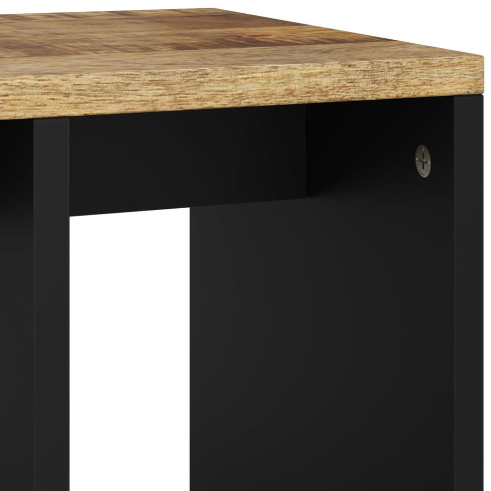 Bijzettafel 40x31x46 cm massief mangohout en bewerkt hout MeubelReus