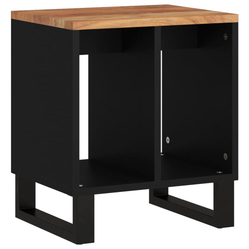 Bijzettafel 40x31x46 cm massief acaciahout en bewerkt hout MeubelReus