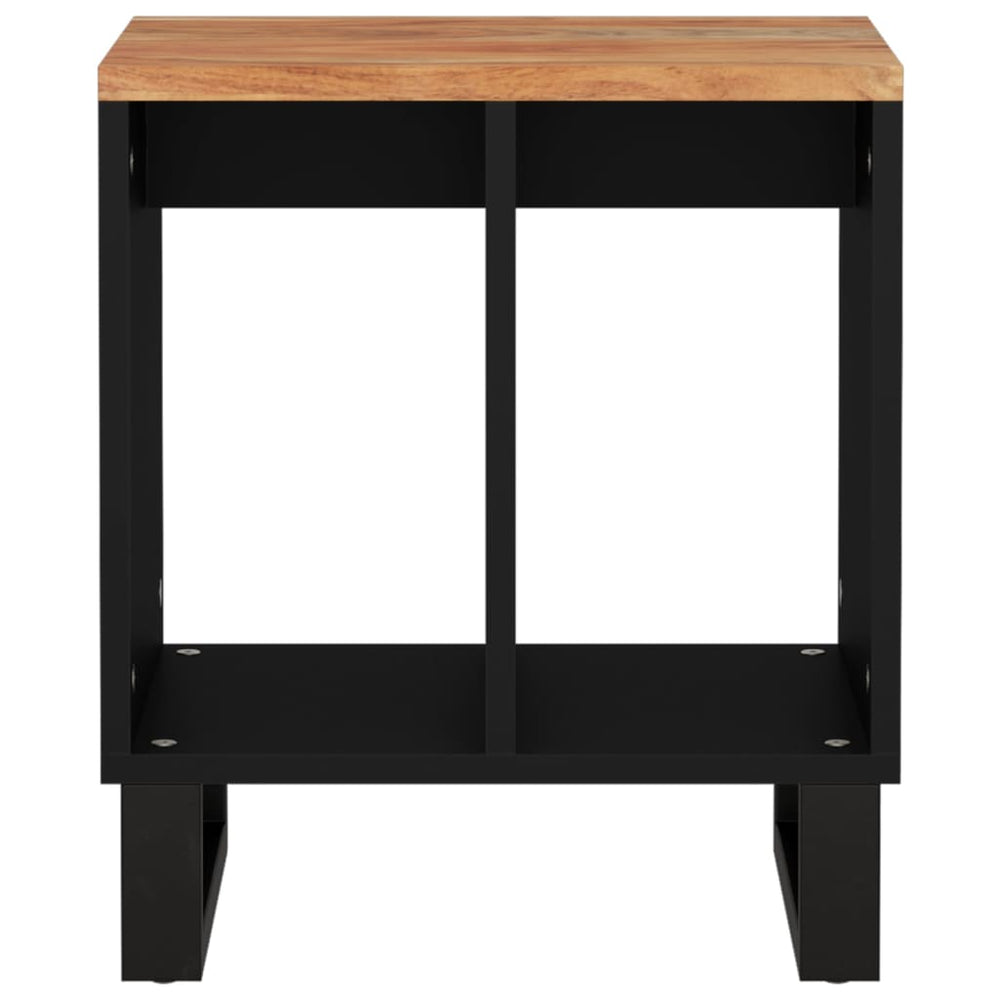 Bijzettafel 40x31x46 cm massief acaciahout en bewerkt hout MeubelReus
