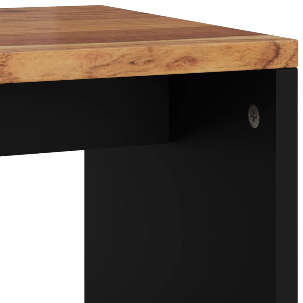 Bijzettafel 40x31x46 cm massief acaciahout en bewerkt hout MeubelReus