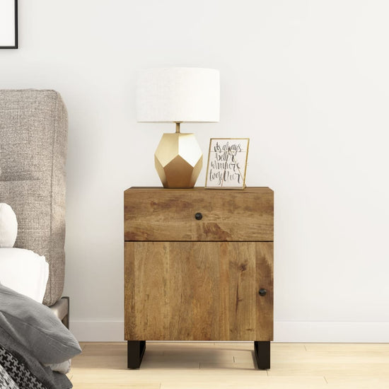 Nachtkastjes 50x33x60 cm massief mangohout en bewerkt hout MeubelReus