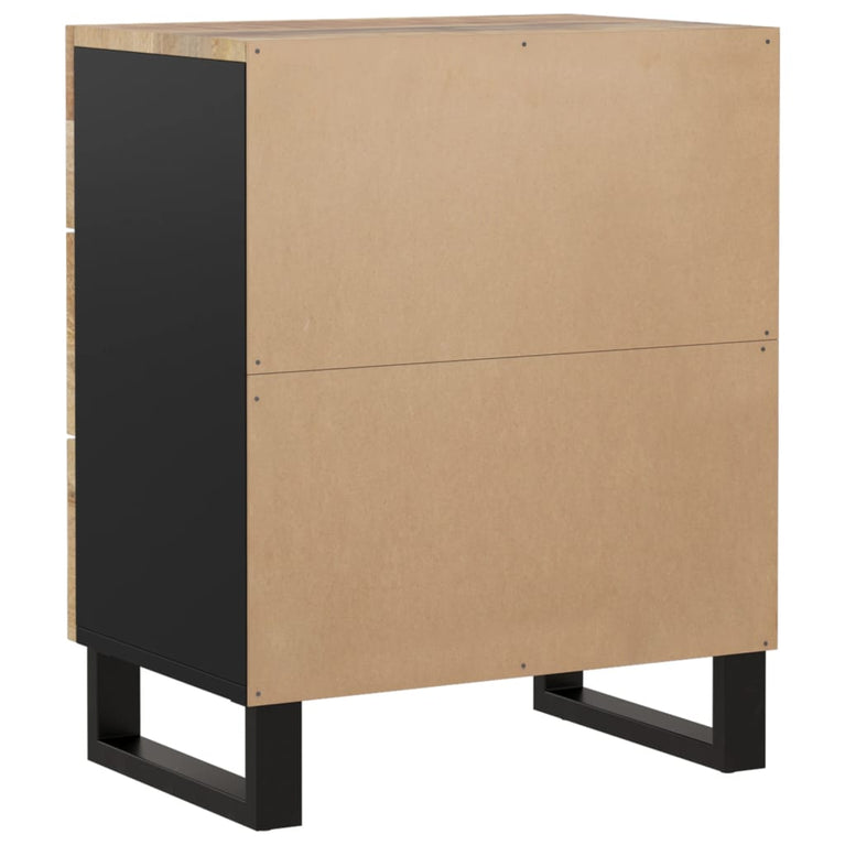 Nachtkastje 50x33x62 cm massief mangohout en bewerkt hout MeubelReus