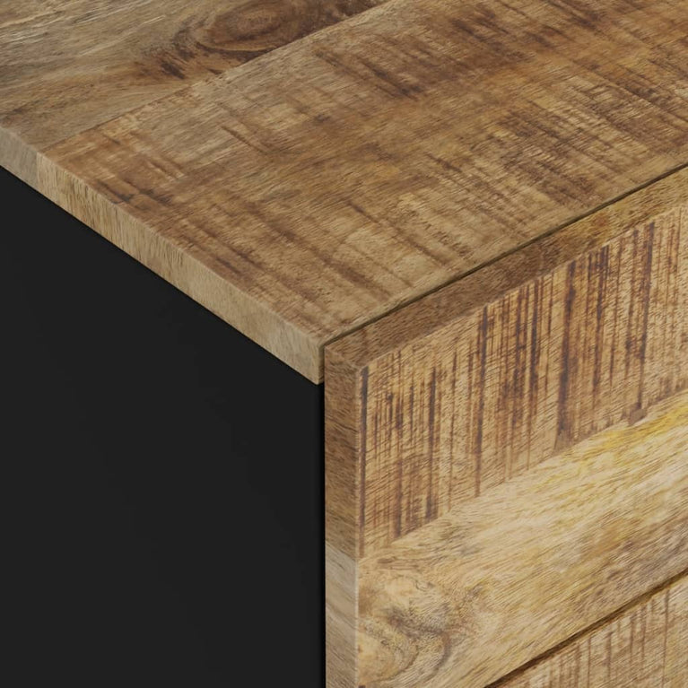 Nachtkastje 50x33x62 cm massief mangohout en bewerkt hout MeubelReus