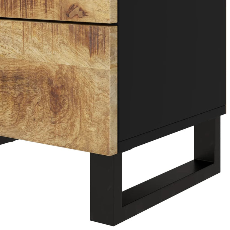 Nachtkastje 50x33x62 cm massief mangohout en bewerkt hout MeubelReus
