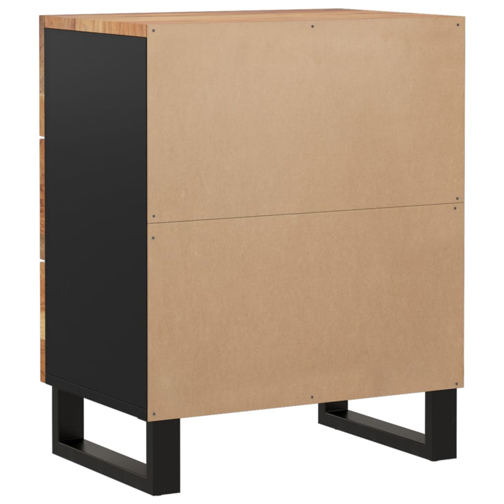 Nachtkastje 50x33x62 cm massief acaciahout en bewerkt hout MeubelReus