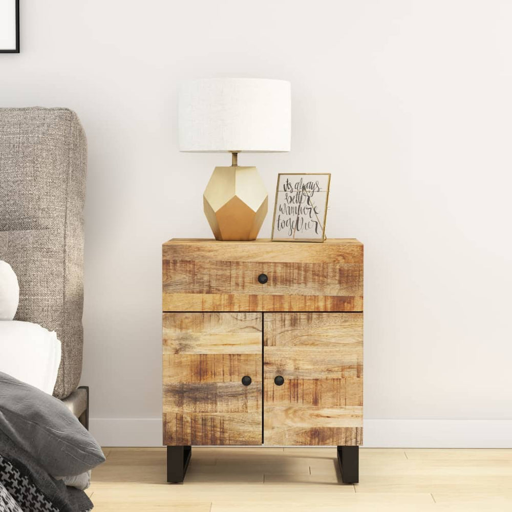 Nachtkastjes 50x33x60 cm massief mangohout en bewerkt hout MeubelReus