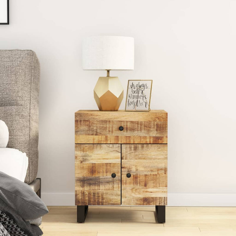 Nachtkastjes 50x33x60 cm massief mangohout en bewerkt hout MeubelReus