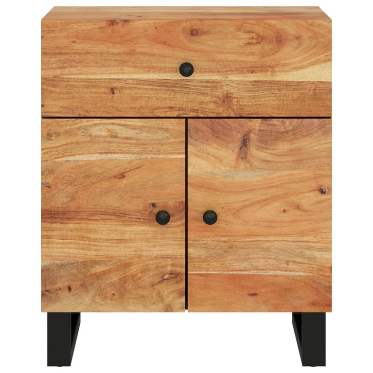 Nachtkastje 50x33x60 cm massief acaciahout en bewerkt hout MeubelReus