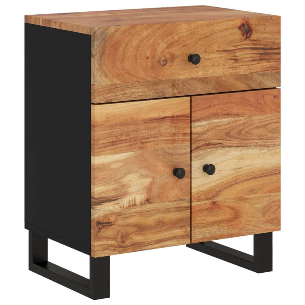 Nachtkastje 50x33x60 cm massief acaciahout en bewerkt hout MeubelReus