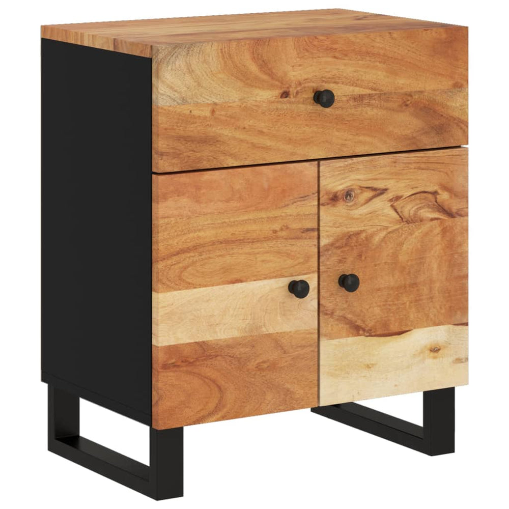 Nachtkastje 50x33x60 cm massief acaciahout en bewerkt hout MeubelReus